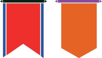 set of colorful origami banners vector