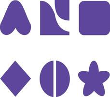 set of labels art vector