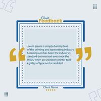Feedback Template Elegant Quote Design for Reviews Testimonials vector