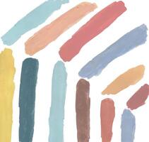 Abstract Pastel Watercolor Strokes Composition vector