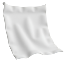 Smooth white fabric flowing with graceful curves. Soft elegant textile material png