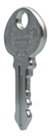 Ornate metallic key symbolizing access. shiny object representing security and potential png