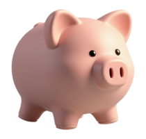 Pink piggy bank symbolizes saving money, financial growth, and secure future png