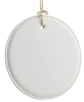Blank round white tag ready for your custom message. clean minimal space inviting png