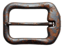 Old rusty buckle, durable accessory with an authentic vintage appearance png