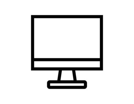 sencillo y limpiar computadora monitor icono para digital contenido creación vector