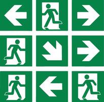 emergency exit sign vector