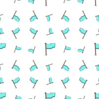 seamless pattern with blue flag png