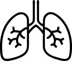 Lungs icon on white background vector