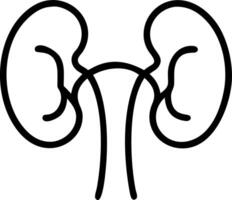 A kidney icon on a white background vector