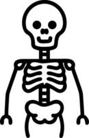 A skeleton is shown in black and white vector