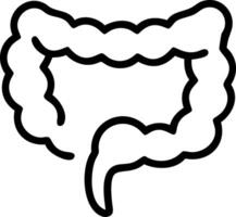 An outline of the human digestive system vector
