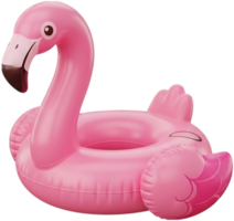 pink inflatable flamingo floating 3d icon transparent background png