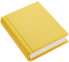 yellow book 3d icon transparent background png