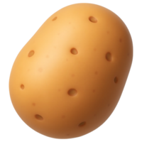 potato 3d icon on transparent background png
