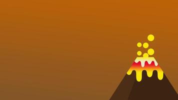 Golden sunlight bathes a volcano in warm hues while lava oozes gently, creating a serene yet powerful moment of volcanic transformation in twilight video