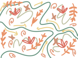 Handdrawn Pastel Floral Seamless Pattern png