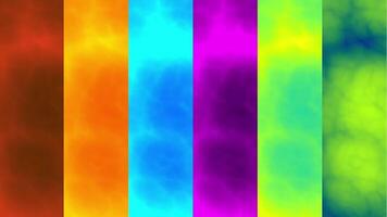 Vertical color stripes display the full rainbow spectrum, symbolizing diversity, signal frequency, and the vibrant energy of digital visualization video