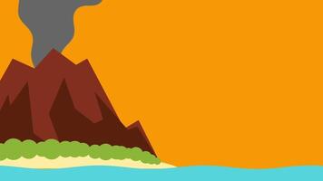 Lava cascades down a volcanic slope near the sea, merging fire and water in a spectacular and rare display of natural geological interaction video