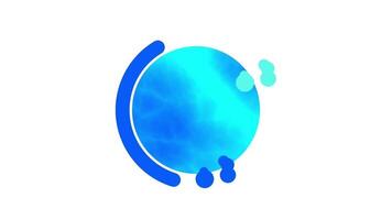 A rotating blue planet with animated elements representing Earth, space, or global connectivity for educational or tech-related media video