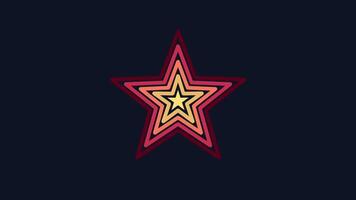 A star-shaped animation with a glowing rotating outline, suitable for celebratory, awards, or entertainment-themed effects and intros video
