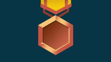 A single bronze medal with ribbon represents recognition of effort and third-place accomplishment in a polished, traditional award style video