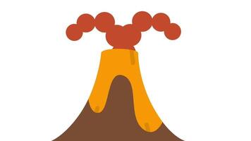 A unique volcano with a crown-like lava formation bubbles over with bright magma, creating a whimsical yet dangerous geological wonder video