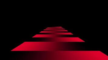 A glowing red pathway leads through a dark digital space, symbolizing fast-moving data and streamlined communication in a modern network video