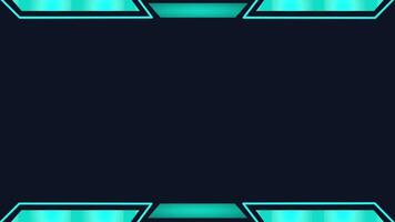 Sleek neon cyan tech-style animated border design suitable for intros, transitions, or high-energy digital media presentations and overlays video