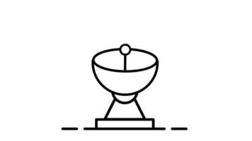 A large radar dish beams signals outward on a clean white background, symbolizing major signal transmissions and expansive data delivery video