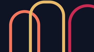 An abstract motion animation of arched lines moving in rhythmic flow, conveying connectivity, elegance, or artistic tech themes video