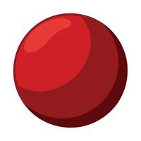 Glossy Red Sphere Illustration with Subtle Shading and Clean Design vector