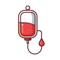 Blood transfusion bag graphic illustration for medical infographics and healthcare concepts vector