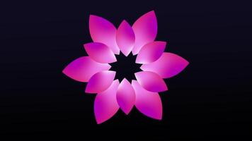 A symmetrical purple bloom forms a digital flower, suggesting creativity, harmony, and beauty within structured tech environments video