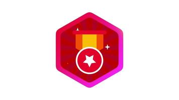 A red badge with a white cross and hanging medal icon represents recognition for essential medical service, care, and health dedication video