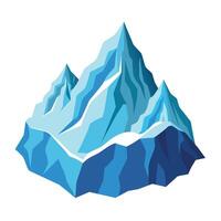 Stylized mountain range illustration featuring sharp peaks and contrasting shades of blue vector