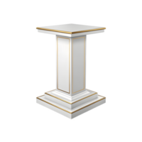 A white podium isolated on transparent background png