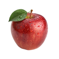 An apple with water drops on it png