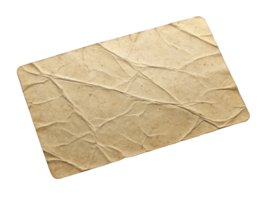 Crumpled paper lies on flat surface showcasing its textured surface and unique character, evoking sense of nostalgia and creativity png