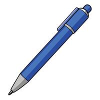 A blue pen on a white background vector