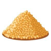 A pile of yellow corn on a white background vector