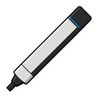 A black and white pen with a blue tip vector