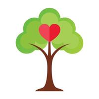 A tree with a heart on it vector