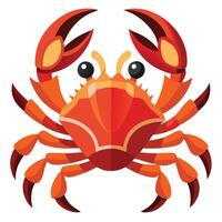 A cartoon crab on a white background vector