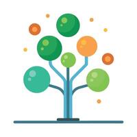 A tree with colorful bubbles on it vector