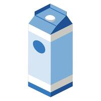 A milk carton is shown on a white background vector