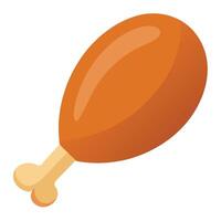 Chicken leg icon vector