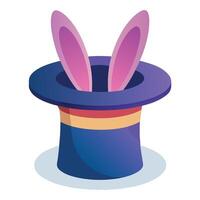 Magician hat with rabbit ears vector