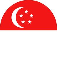 Singapore flag illustrator national of round vector
