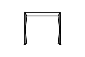 Minimalist Black and White Archway Design Perfect for Weddings and Events Presented in a Striking Silhouette vector